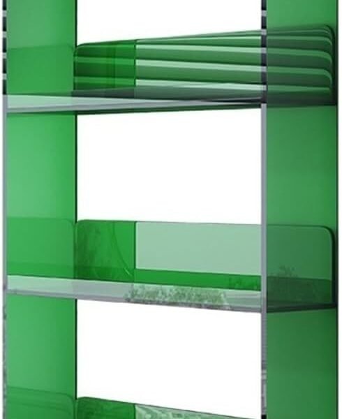 Acrylic Storage Rack, Multi-Layer Bathroom 3 Tier Shelf, Suspended Storage Rack, Cosmetic Storage Shelves, Suitable for Bedroom Study(Green)