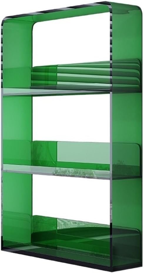 Acrylic Storage Rack, Multi-Layer Bathroom 3 Tier Shelf, Suspended Storage Rack, Cosmetic Storage Shelves, Suitable for Bedroom Study(Green)