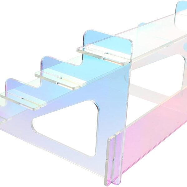 Acrylic Tiered Display Stand for Perfume Cupcake and Dessert Organization Desktop Riser for Countertop Storage Acrylic Shelf Rack for Cosmetics and Desserts