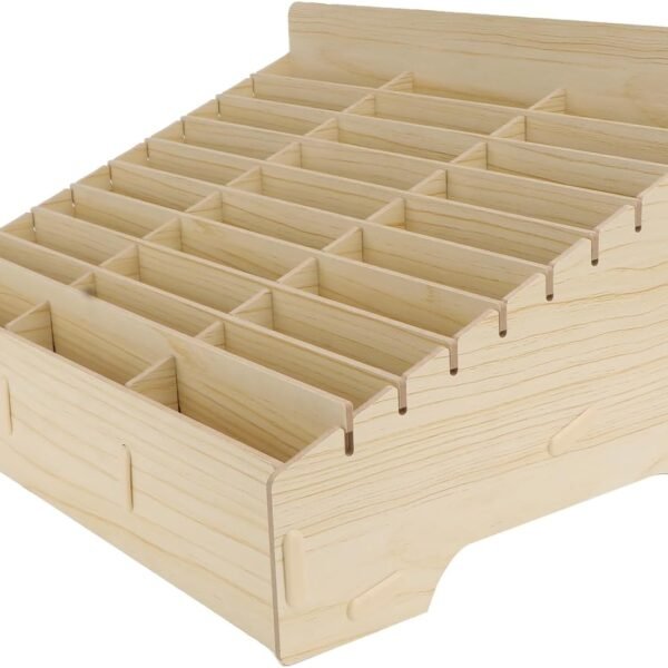 30 Compartment Portable Mobile Phone Storage Box for Classrooms and Meetings, 30 x 24 x 7.27 cm, Khaki