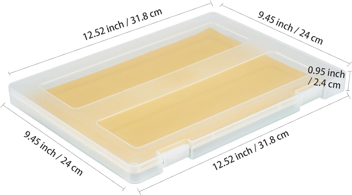 6 Pack A4 Paper Storage Box, 8.5 x 11 Project Case for US , Thick Scrapbook Storage Box Craft Storage Box Art Supplies Storage and Organization, Board Game Storage and Organizers - Image 2