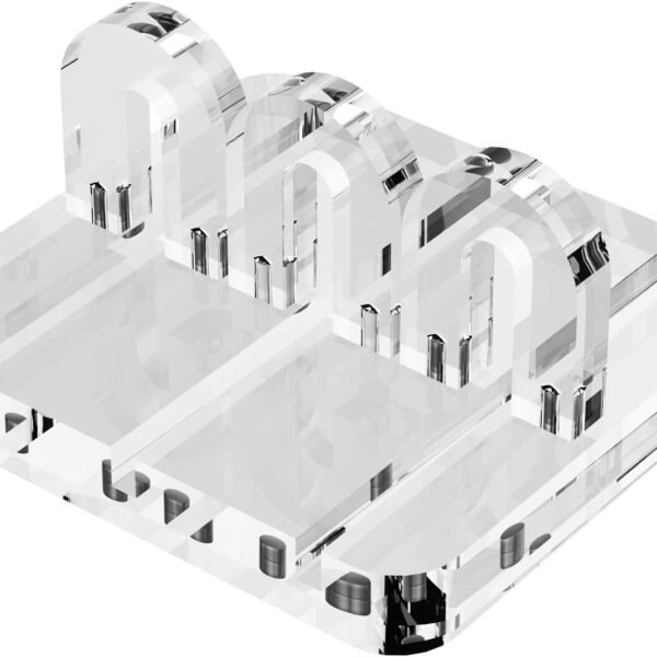 Acrylic Cord Organizer,Cable Management,Cord Holder Management for Tangle-Free Desk & Travel,Phone Charger Holder,Acrylic Desk Accessories （ Clear）