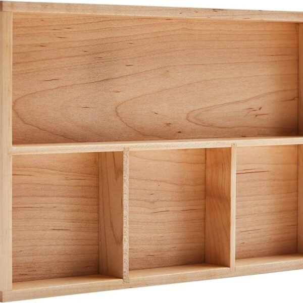 Wood Organizer Tray,Black Walnut,Desk & Drawer Storage Box (Maple Master)