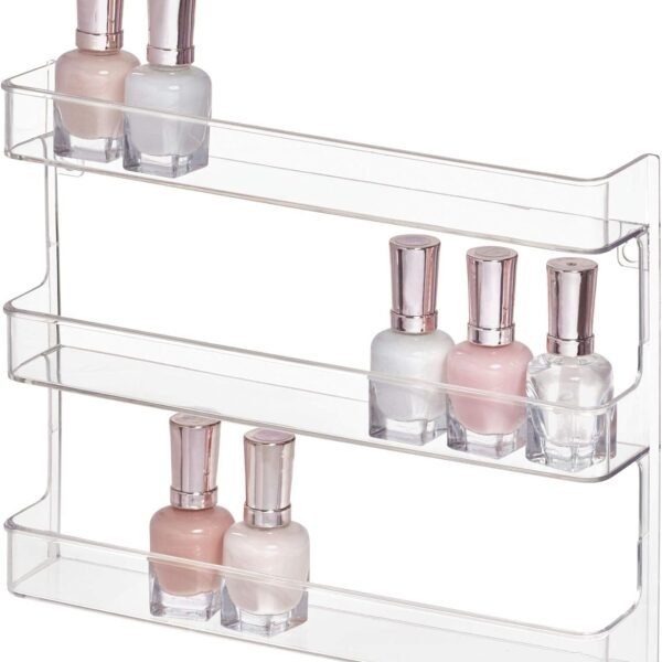 Hanging Nail Polish & Cosmetics Organizer, The Collection – 8.78" x 2.02" x 11.07", Clear